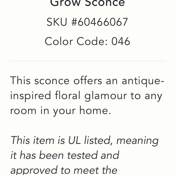 Anthropologie Grow sconce NEW ( 2 available) - Picture 5 of 7